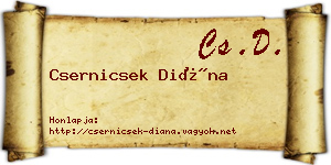 Csernicsek Diána névjegykártya